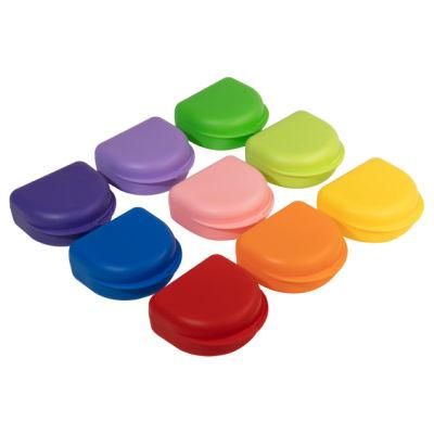 Multi-Color Plastic Dental Orthodontic Teeth Retainer Box with Holes