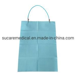 Colorful Silicone Dental Napkin Bib Metal Clips