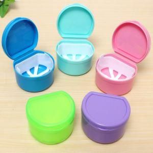 Colorful Plastic Orthodontic Retainer Box Denture Box Dental Retainer Case