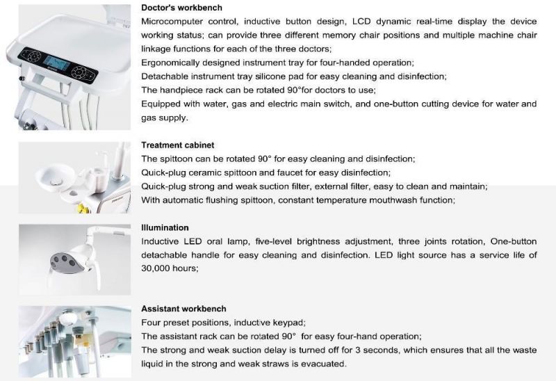 Hochey Medical Portable Dental Chair and Unit for Dental Clinic