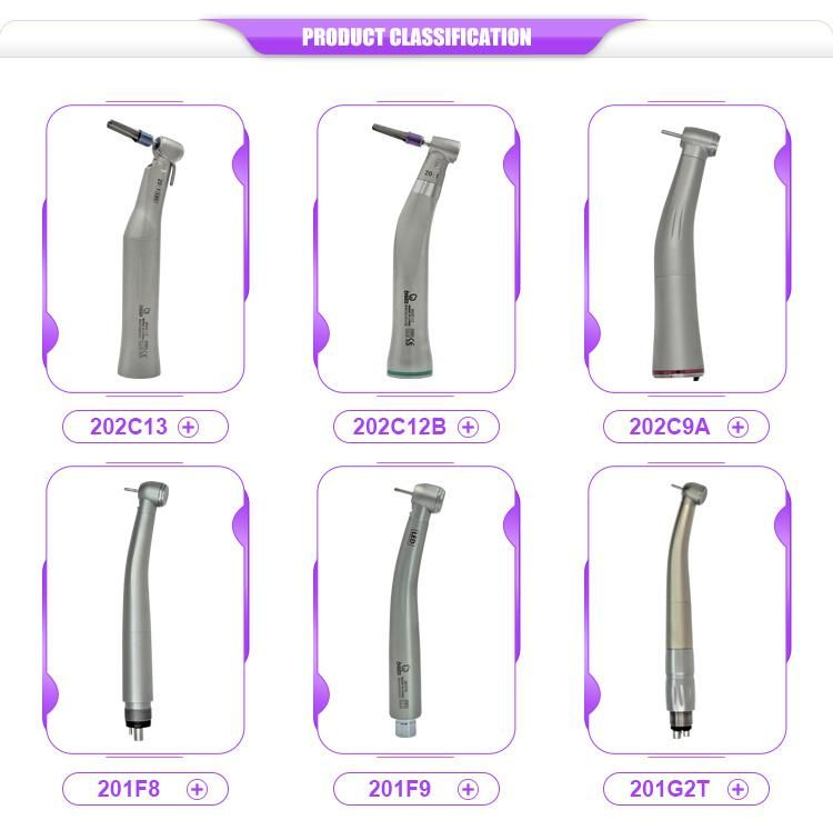 Dental Internal Water Spray Contra Angle 4: 1 Reduction Handpiece