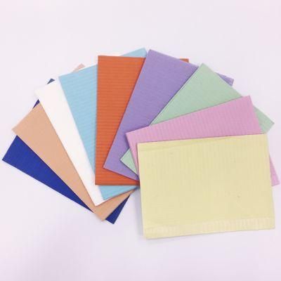 Dental Supplier Medical Disposable Material Colorful Waterproof Dental Bibs 3ply