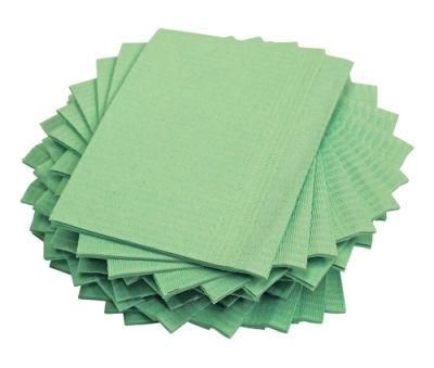 Disposable Waterproof Dental Bib 2 Ply Paper + 1 Ply Poly Film Colored 33X45cm Dental Tissue for Dentist Use