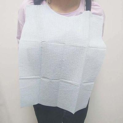 Custom Embossed Blue Film Disposable PP/PE Apron &amp; Dental Bib