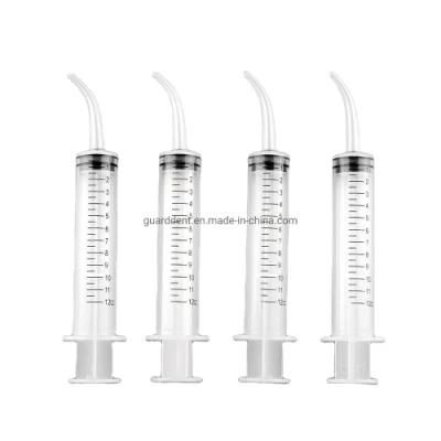 12cc Dental Disposable Injection Irrigation Curved Syringes with Scale