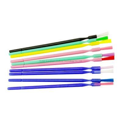 Disposable Dental Plastic Long Hair Brush Micro Applicator Brushes Plastic Stick for cleaning