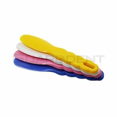 Flexible Non-Stick Makeup Dentist Collapsible Plastic Spatula for Mixing Bowl