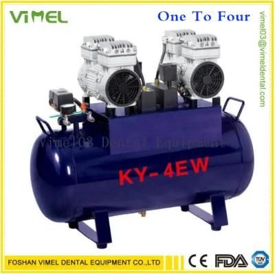 60L 1390L/Min Dental Medical Oil Free Noiseless Air Compressor Motor 1680W