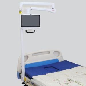 0028 Factory Hot Sell Hospital LCD Arm Rotatable TV Shelf Displayer Shelving Touch Screen Holder