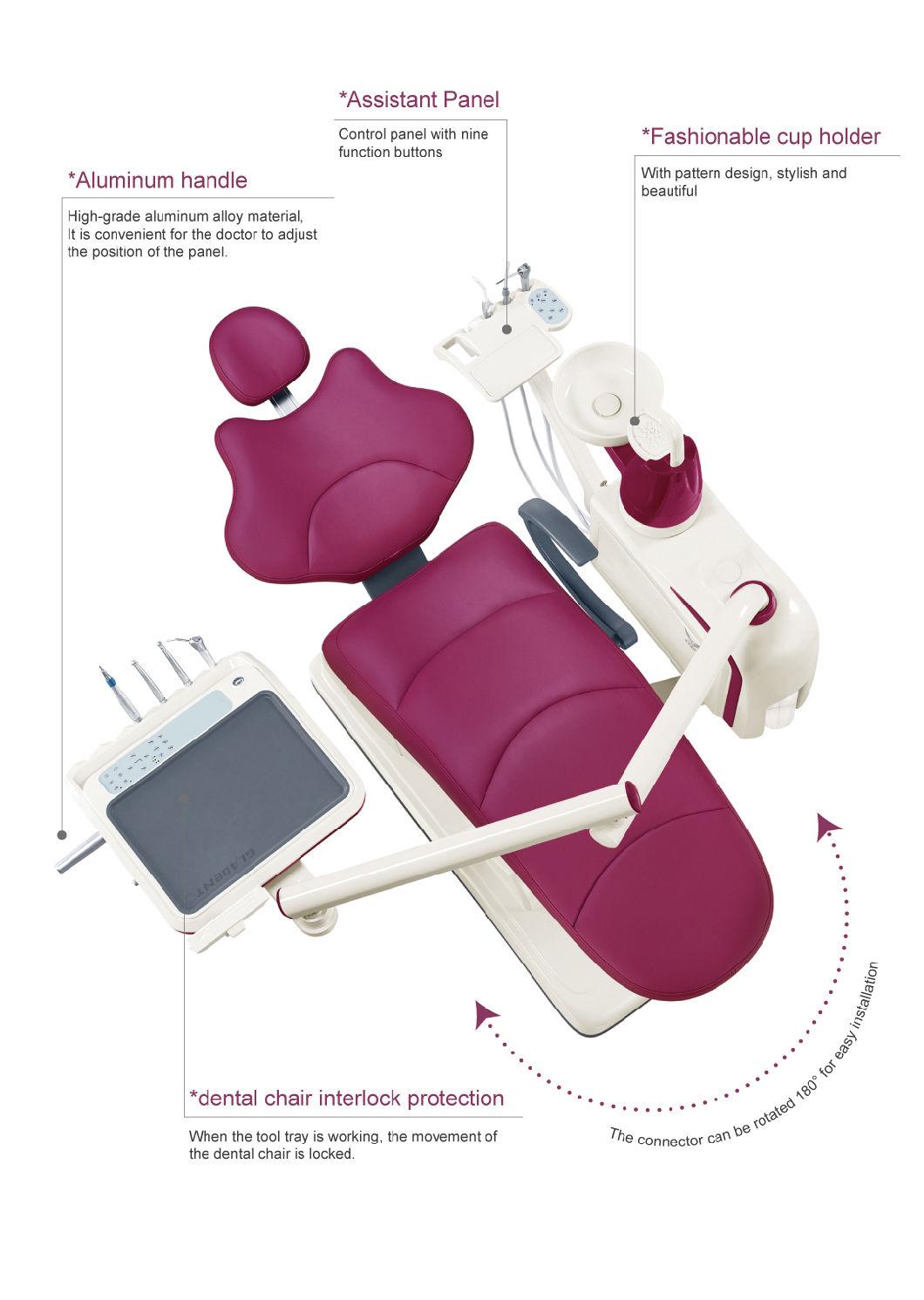 Colorful Dental Chair with Down Handing Tray