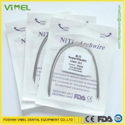 Orthodontic Dental Super Elastic Wire Ovoid Form Niti Arch Wires Round