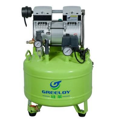 800W Low Noise Oil-Free Portable Piston Air Compressor with 40L Tank for Dental Clinic