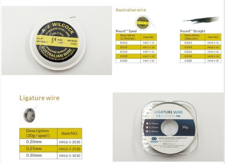 Ss Tma Niti Archwire Materials