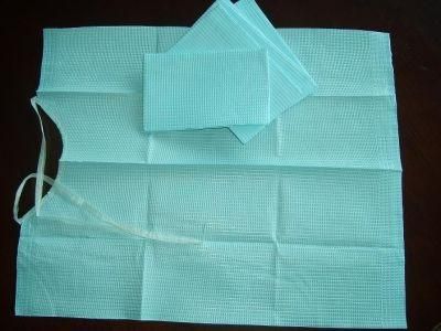 Disposable Paper Plastic Dental Bib with Tie