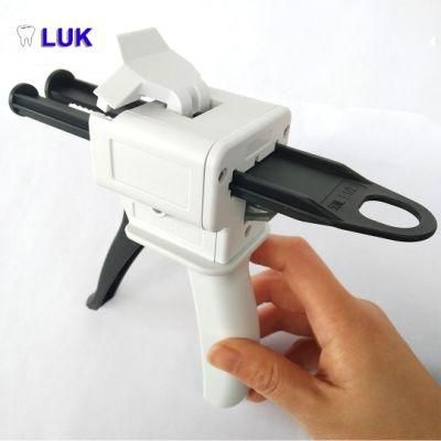 Dental Impression Mixing Silicon Rubber Composite Dispenser Gun 1: 1 /1: 2 with 50 Ml