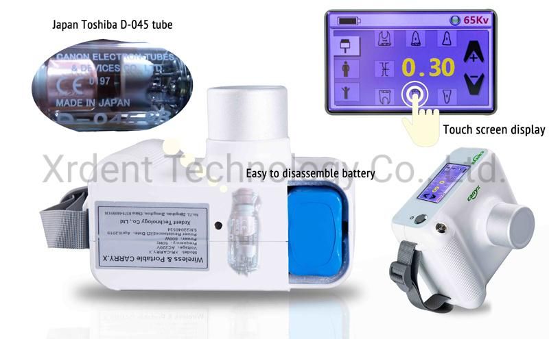 Japan Toshiba Tube Touch Screen Portable Dental X-ray Unit Machine with Rvg Digital Sensor