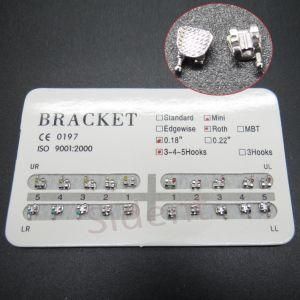 Orthodontic Dental 022&quot; Slot 3 Hooks Edgewise Metal Brackets Braces
