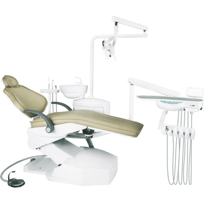 M1 Dental Chair Unit Price with LED Light Sensor Light Manufacturer Dental Unit Chair with Movable Cart