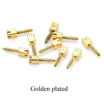 Dental Stainless Steel Screw Post Fiber Post 120 PCS Golden Plated Neutral Packing Euro Post