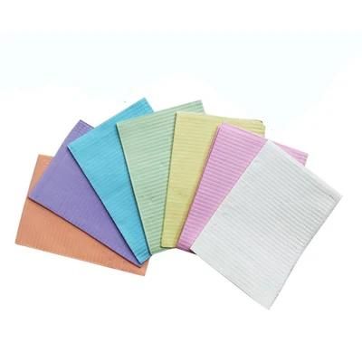 Waterproof Medical/Dentist Colorful 3ply Dental Apron Tissue Paper Disposable Dental Bib for Patient/Child/Adult