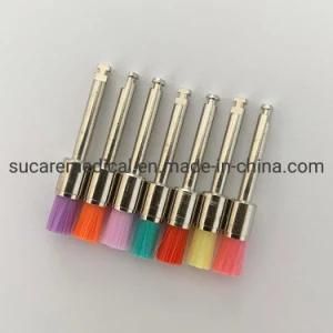 Assorted Colours Disposable Dental Flat Nylon Prophylaxis Brushes