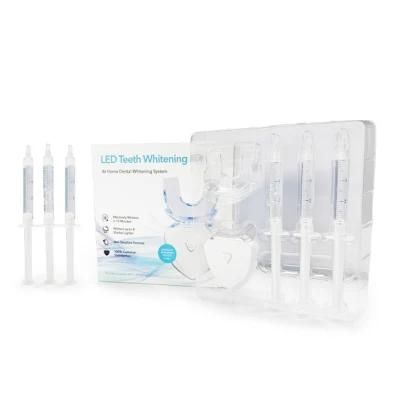 Custom Labels LED Light Tooth Bleaching Gel 3ml Syringes Cardboard Box Home Whitening Kit