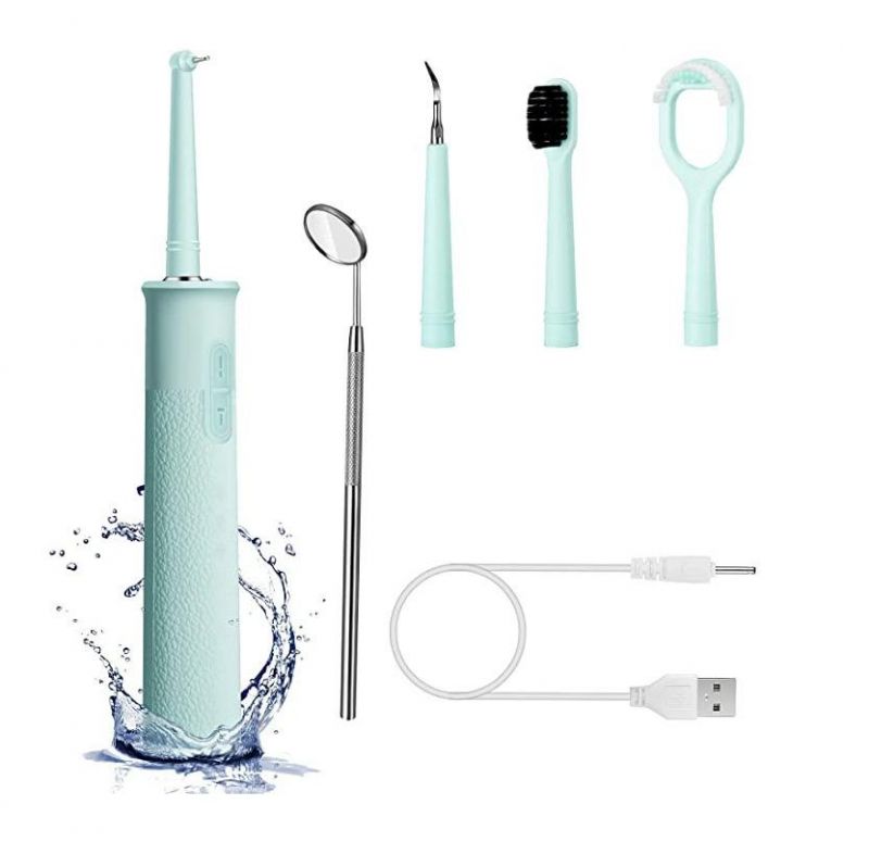 Electric Dental Calculus Scraper Tartar Teeth Cleaning Kit Ultrasonic Tooth Cleaner with 5 Adjustable Model Teeth Whitening Kit