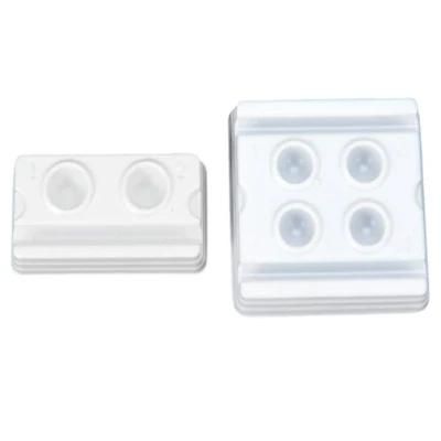 Consumables Plastic 4 Slot Dental Material Ceramic Palette Mixing Plates