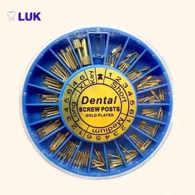 High Quality Dental Use Screw Post Golden Plated