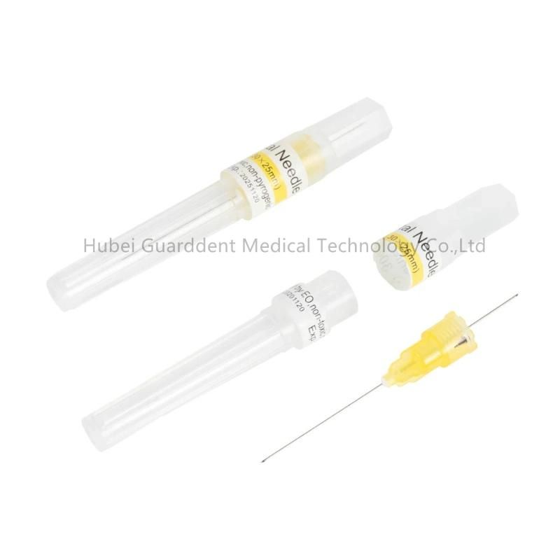 SUS304 Dental Endo Irrigation Needle Grey, Orange, Yellow Single Packed