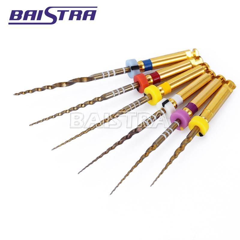 Dental Endodontic Gold Taper Niti Rotary Files Engine Use 25mm Dental Files