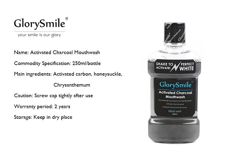 OEM Factory Non-Fluoride Bamboo Charcoal Mouthwash for Oral Deep Cleaning