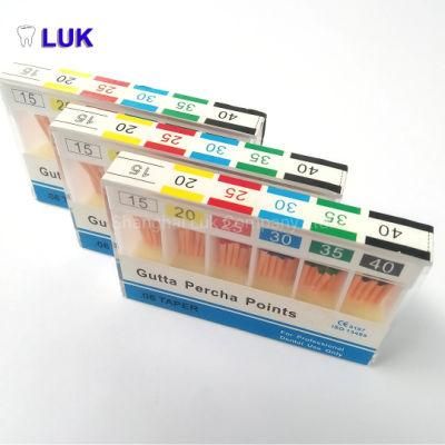 OEM Label Supply High Quality Dental Filling Gutta Percha Points #15-#40