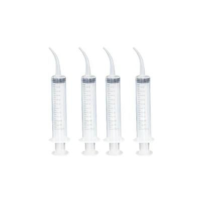 Dental Manufacturer 12cc Syringe with Curved Tip for Teeth Irrigation