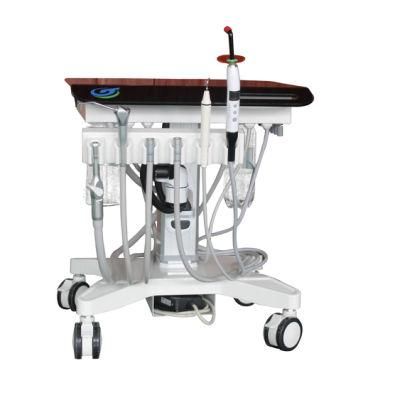 High Quality Air Turbine Mini Mobile Silent Built in Suction Portable Dental Unit with Air Compressor