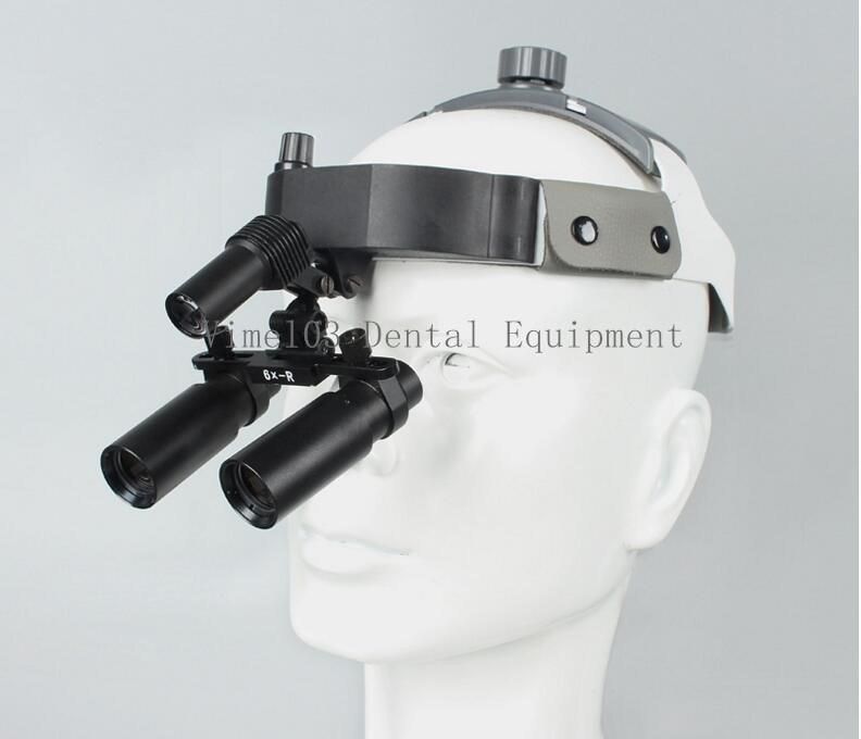 6.0X Headband Binocular Medical Surgical Dental Loupe Headlight LED Lamp