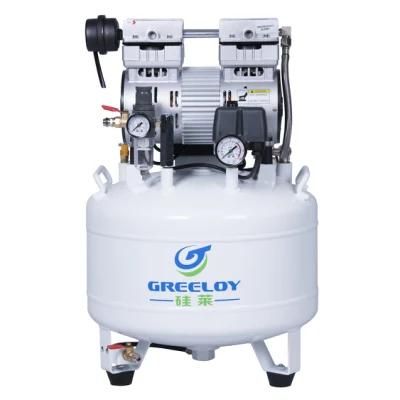 Low Noise Oil-Free Portable Piston Air Compressor with 40L Tank for Dental Clinic