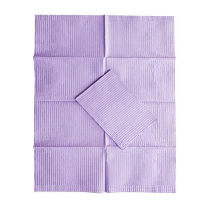 Factory Supplies Waterproof Custom Disposable Apron Paper Bib Disposable Design Dentist Patient Purple Dental Paper Bibs