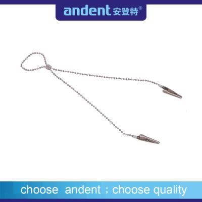 Dental Steel Chain Napkin Bib Clip with Silicone Ring