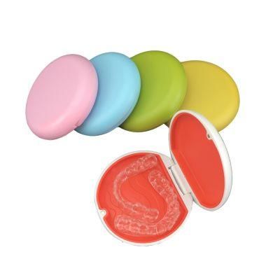 Colorful Orthodontic Dental Aligner Box with Silicone Pad Dental Invisible Braces Box