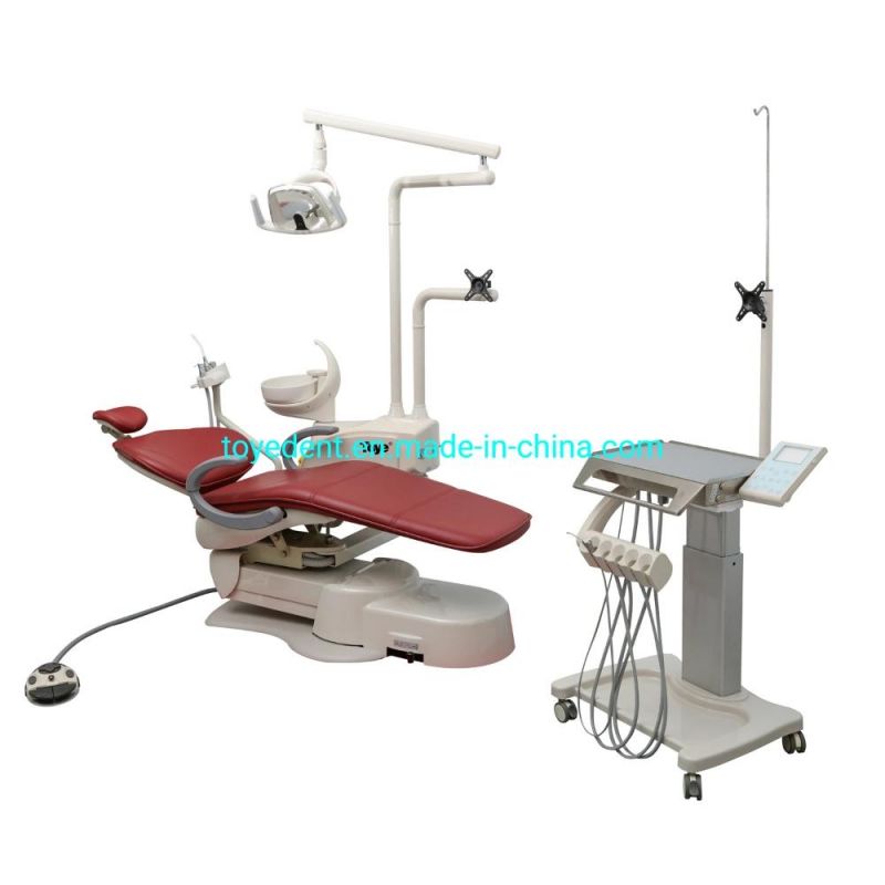 New Easy-to-Operate Dental Chair Unit with Mobile Cart LED Lamp