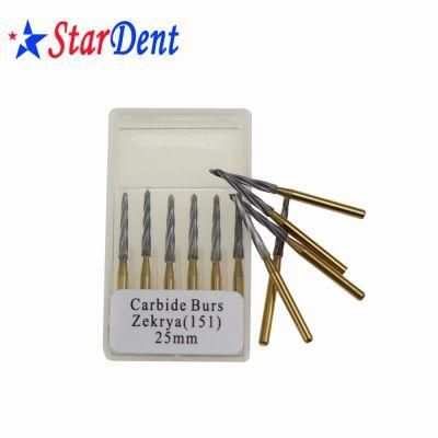 Dental Supply Tungsten Carbide Bur Zekrya Carbide Bur Golden Carbide Burs Fg