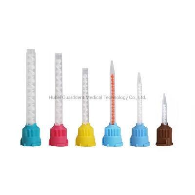 Impression Dental Mixing Tips 1: 1 Disposable Plastic Mixer Brown Yellow Teal Color