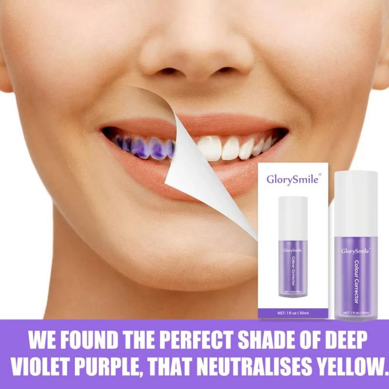 V34 Color Corrector Teeth Whitening Professional Brighten Teeth Purple Toothpaste