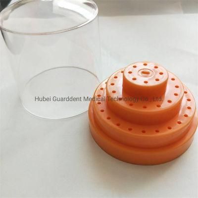 18 Holes Dental Lab Aluminum Bur Holder Dental Disinfection Bur Box