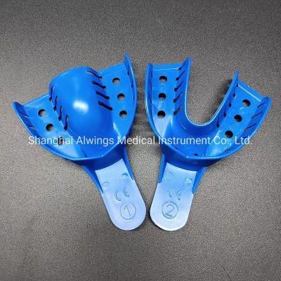 ABS Medical Material Dental Impression Trays #1 #2 L Upper Lower Blue