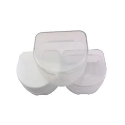 White Portable Orthodontic Retainer Container Dental Mouthguard Case