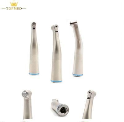 Medical Instrument Dental Product Blue Ring Fiber Optic 1: 1 Push Button Contra Angle Handpiece