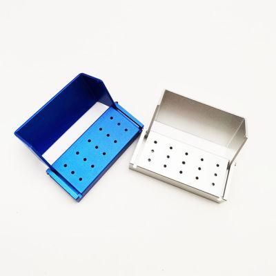 Stainless Steel Dental Bur Holder Implant Drill Kit Box