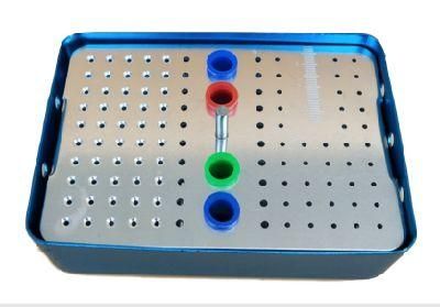 72 Holes Opening Autoclave Dental Bur Sterile Holder Stand Block Disinfection Box